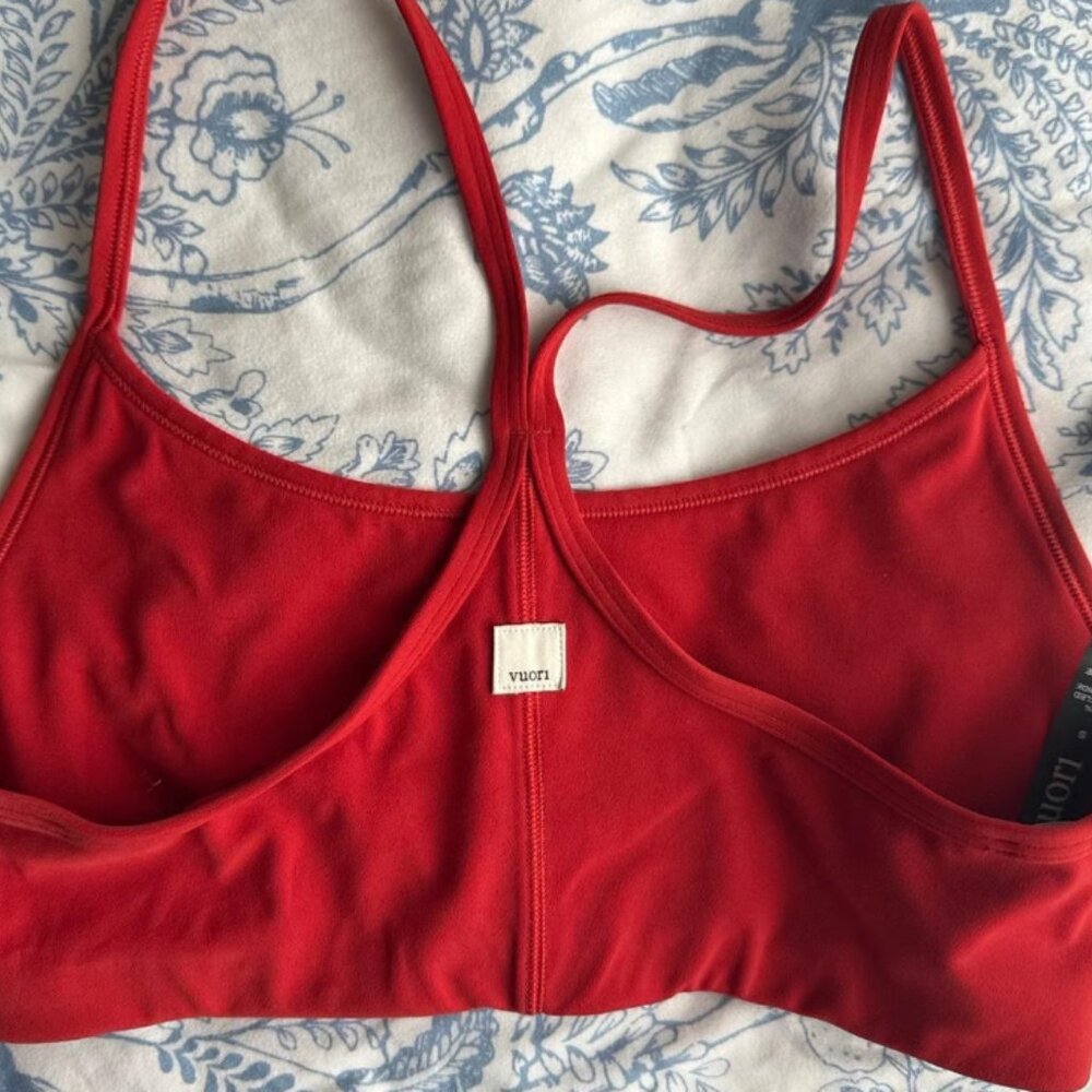 Vuori all the Feels Bliss Blend Set, Scarlet Red, Top Small, Leggings XS - Picture 2 of 4